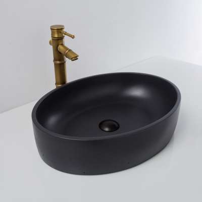 oval concrete wash hand basin