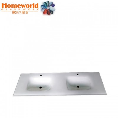 Double tempered glass countertop  basin