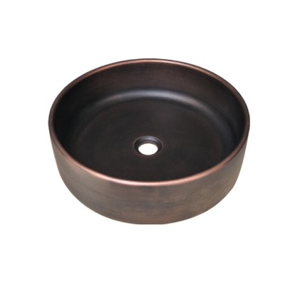 16inch luxury design golden color concrete wash basin with hand-painting