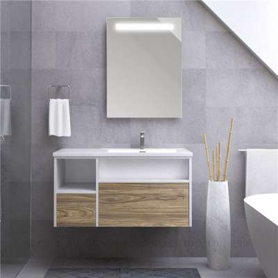 french style melamine faced bathroom vanity for European market with ceramic basin